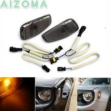 Lente de fumaça para jeep renegade, luz led âmbar, seta, pisca-pisca, 2015 a 2016, com kit de cabos 2024 - compre barato