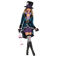 Alice In Wonderland Women Cosplay Costume Mad Hatter Adult Outfit Fancy Dress Mr Rabbit Halloween Party Carnival Witch Costumes 2024 - buy cheap