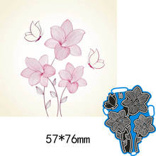 Metal Cutting Dies flower butterfly new  for decoration card DIY Scrapbooking stencil Paper Craft Album template Dies 57*76mm 2024 - buy cheap