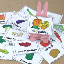 80 grupos/conjunto bebê aprender inglês animais/fruta palavra cartão flash cedo educacional montessori cognitivo crianças brinquedos inglês cartão da palavra 2024 - compre barato