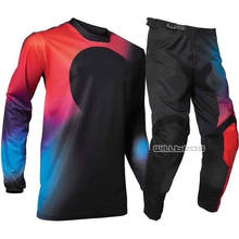 Kit de ciclismo com camisa e calça brilhantes, 2021 mx, camisa para motocross, bike de corrida, atv, sx, mtb, dh, enduro, acessórios de bicicleta 2024 - compre barato