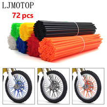 Universal Motorcycle Dirt Bike Wheel Rim Cover Spoke Skins Wrap Tubes Decor Protector 72 Pcs Red Blue Black Orange 2024 - buy cheap