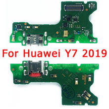 Оригинальная зарядная Плата USB для Huawei Y7 2019, зарядный порт, печатная плата, док-разъем, пластина, разъем, гибкий кабель, запасные части 2024 - купить недорого