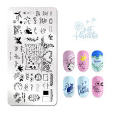 PICT YOU Rectangle Letter Series Nail Stamping Plates Stamp Tools Stainless Steel Image Plate Nail Art DesignTool J014 2024 - buy cheap