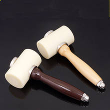 Martillo de artesanía de cuero para bricolaje, herramienta de costura con mango de madera maciza, para tallado de impresión, doble martillo en forma de T 2024 - compra barato