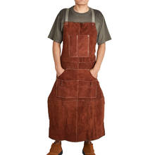Welding Apron Premium Leather Welder Protect Clothing Carpenter Blacksmith Garden Cowhide Clothing Leather Working Apron 2024 - buy cheap