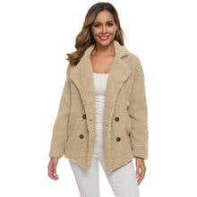 LIBERJOG Women Fleece Parka Jacket Coat Ladies Tops Overcoat Outwear Thick Warm Pocket Cardigan Autumn Winter Female 2024 - buy cheap