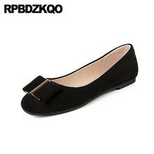 Ballerina Pink Black 2021 Embellished Casual Slip On Suede Bow Ladies Designer Shoes China Soft Ballet Flats Women Square Toe 2024 - buy cheap