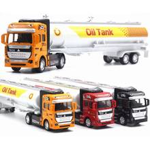 1/48 Alloy Oil Tank Transport Car Vehicle Pull Back Model Kids Toy Table Decor Toddler Early Education Cognition Toys 2024 - buy cheap