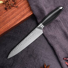 Cuchillo de Chef de alta calidad, herramienta de cocina de acero inoxidable de 8 pulgadas, patrón de martillo de cocinero, cuchilla de corte con mango G10 2024 - compra barato
