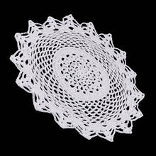 30cm Lace Table Placemat Flower Shape Hand Crochet Table Cover Doily Lace Doilies Placemat Mat Home Table Desk Kitchen Decor 2024 - buy cheap