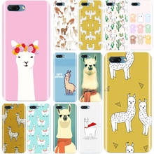 Funda bonita de dibujos animados de animales de Llama de Alpaca para Huawei MATE 7, 8, 9, 10, 20 pro, Honor 8, 8C, 9, 10 lite, note 10 2024 - compra barato