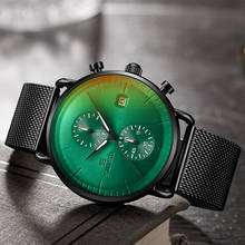 Relógio masculino com cronógrafo, relógio de quartzo à prova d'água com cronógrafo, moda para negócios, masculino 2024 - compre barato