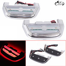 Motorcycle Chrome LED Light Passenger Footboard Floorboard Cover Fit For Harley Road Electra Glide FLTR  FLHR Rocker Softail 2024 - buy cheap