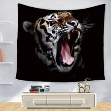 2020 tiger printed Wall tapestry 75*90 Background cloth decoration wall carpet hanging Home Decor Beach mat witchcraft supplies 2024 - buy cheap