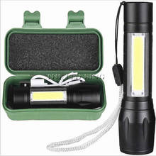 3 Modes Built in Battery Torch Waterproof Portable COB Camping Light XP-G Q5 USB Rechargable Mini LED Flashlight Super Bright 2024 - buy cheap