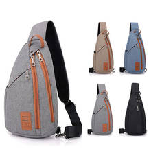 Bolsa de peito masculina, mochila transversal multifuncional de ombro com grande capacidade 2024 - compre barato