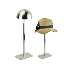 Soporte de exhibición de sombrero de Metal plateado de acero inoxidable, estante de gancho de Metal para colgar que, estante de exhibición para mesa de escritorio de exhibición, negro 2024 - compra barato