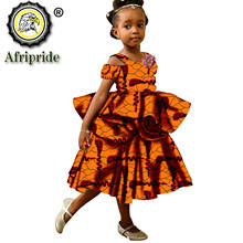 Vestido sem mangas para meninas africanas, vestido de princesa duplo, casual, adorável, ancara, mini vestido estampado, camisa, afriorgulho s1940017 2024 - compre barato