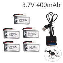 3.7V 400mAh 35C Lipo Battery and Battery charger for X4 H107 H31 KY101 E33C E33 U816A V252 H6C RC Quadcopter Drone Spare Part 2024 - buy cheap