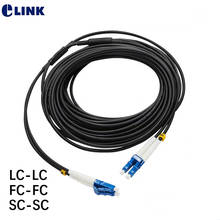 Cables de conexión de fibra óptica blindados, 300mtr, impermeables, LC-LC, SC-SC, 2 núcleos, parche de plomo, armadura FTTA, jumper para exteriores, SM DX OD = 3-3,3mm 2024 - compra barato