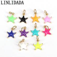 20Pcs, Gold Filled Enamel Starfish Charms beads For DIY Jewelry Making 2024 - buy cheap