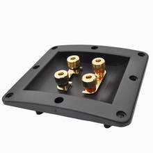 2pcs Four Speaker Junction Box Audio Cable Connector Terminal Block Banana Plug Seat Copper Gold Plated Hot Sale 2024 - buy cheap