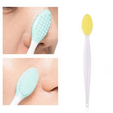 1Pc Yellow Beauty Skin Care Wash Face Silicone Brush Exfoliating Nose Clean Blackhead Removal Brush Tool with Replacement Head 2024 - buy cheap