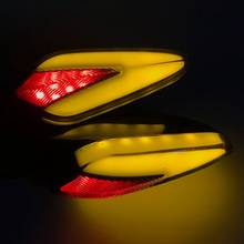 Sinais de volta da motocicleta luz 21led blinker duplo-cor drl indicador piscando led parar sinais luzes de freio âmbar + vermelho