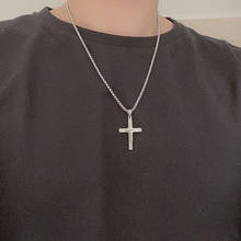 Fashion Cross Pendant Necklaces for Men Stainless Steel Christian Religious Male Jewelry 2024 - buy cheap