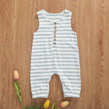 Baby Summer Clothing 0-24M Unisex Sleeveless O Neck Romper Overalls Cotton Outfits Striped Jumpsuits One-Piece Children Wear 2024 - buy cheap