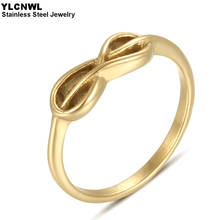 Top Fashion Stainless Steel Rings For Kids Girls Women Gold Color Infinite Style Round Cute Band Jewelry Party Gift 2024 - buy cheap