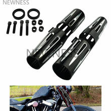 Motorcycle 39mm Fork Shrouds Boots Covers Narrow Glide Black Aluminum For Harley Sportster XL 883 XL1200 2004-2013 2024 - buy cheap