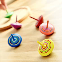 10 шт цветные случайные детские деревянные гироскопические настольные декомпрессионные игрушки для детского сада рекламные подарки 2024 - купить недорого