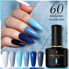 BORN PRETTY Blue Color Gel Nail Polish All For Manicure Soak Off UV LED Varnish Semi-Permanant Nail Art 10ml Base Top Coat 2024 - buy cheap