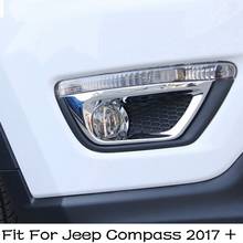 Lapetus Front Fog Lights Lamp Frame Molding Cover Trim 2 Pcs Accessories Exterior Fit For Jeep Compass 2017 2018 2019 2020 / ABS 2024 - buy cheap