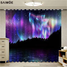 Wolf Curtains Galaxy Star Universe Curtain Living Room Bedroom Starry Sky Kitchen Modern Curtains Decoration Ultra Micro Shading 2024 - buy cheap