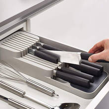 Пластиковый держатель для ножей, ящик для ножей, вилки, ложки, стеллаж для хранения ножей, подставка для ножей, лоток для кухонной посуды, Органайзер 2024 - купить недорого