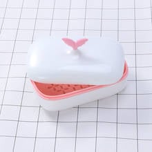 Soap Box Double Layer Soap Dish with Lid Soap Holder with Drain Soap Case Container for Bathroom and Kitchen Sinks Random Color 2024 - buy cheap