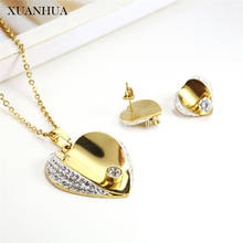 XUANHUA Stainless Steel Woman Jewelry Sets Charm Heart Necklace Set Of Earrings For Women Jewellery Accessories Bohemian 2024 - buy cheap