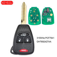 KEYECU Remote Key Fob 4 Button 315MHz PCF7941 for Chrysler Jeep Dodge FCC OHT692427AA 2024 - buy cheap