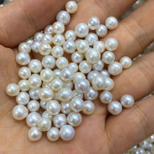5PCS Natural Freshwater Pearl Beads Round Pearl Loose Beads for Jewelry Making DIY Necklace Accessories Making Necklace 6-8mm 2024 - buy cheap