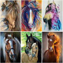 Horse 5D DIY Diamond Painting Full Square Drill Mosaic Animal Diamond Embroidery Cross Stitch Home Decor Wall Art Gift 2024 - buy cheap