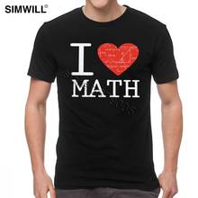 Camiseta masculina estampa matemática, camiseta com manga curta de algodão o, design de roupas 2024 - compre barato