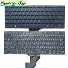 Laptop replacement keyboard for SONY Vaio SVF142 SVF14 SVF142A 23T 25T 29T SVF142C29M US English UK British black white KB best 2024 - buy cheap