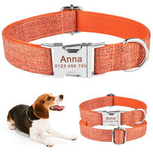 AiruiDog-Collar personalizado de nailon para perro, identificación de nombre de Mascota, grabado con láser, liberación rápida 2024 - compra barato