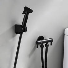 Bidet Faucet Bathroom Shower Mixer Taps Black Brass Bidet Toilet Sprayer Bidet Toilet Washer Mixer Muslim Shower Ducha Higienica 2024 - buy cheap