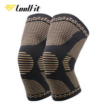 CoolFit-rodillera protectora de cobre y nailon, soporte de compresión, rodillera, rodillera de voleibol para artritis, 1 par 2024 - compra barato