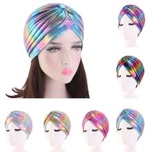 Arab Muslim Women Glitter Turban Caps Head Cover India Cap Headwrap Chemo Hair Loss Hat Islam Headscarf Bonnet Beanies Headwear 2024 - buy cheap