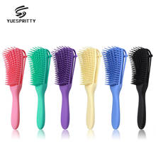 America African Tangle Knot Dry Wet Curly Scalp Massage Comb Women Detangler Hairbrush for for Salon Hairdressing Styling Tool 2024 - buy cheap